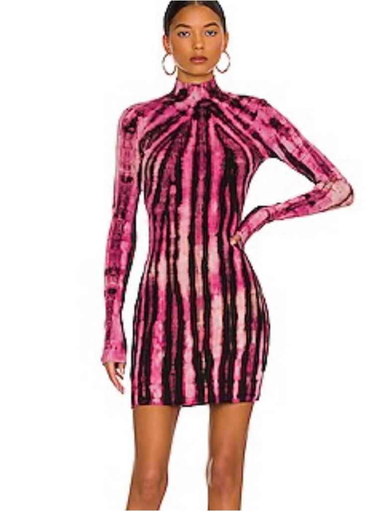 Cotton Citizen Ibiza Bodycon Dress In The Lychee Spiral Size Small